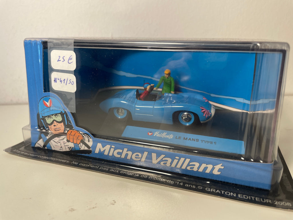 Voiture bleue Vaillante Le Mans type 1 (Album le grand Défi) - Bande Dessinée Michel Vaillant