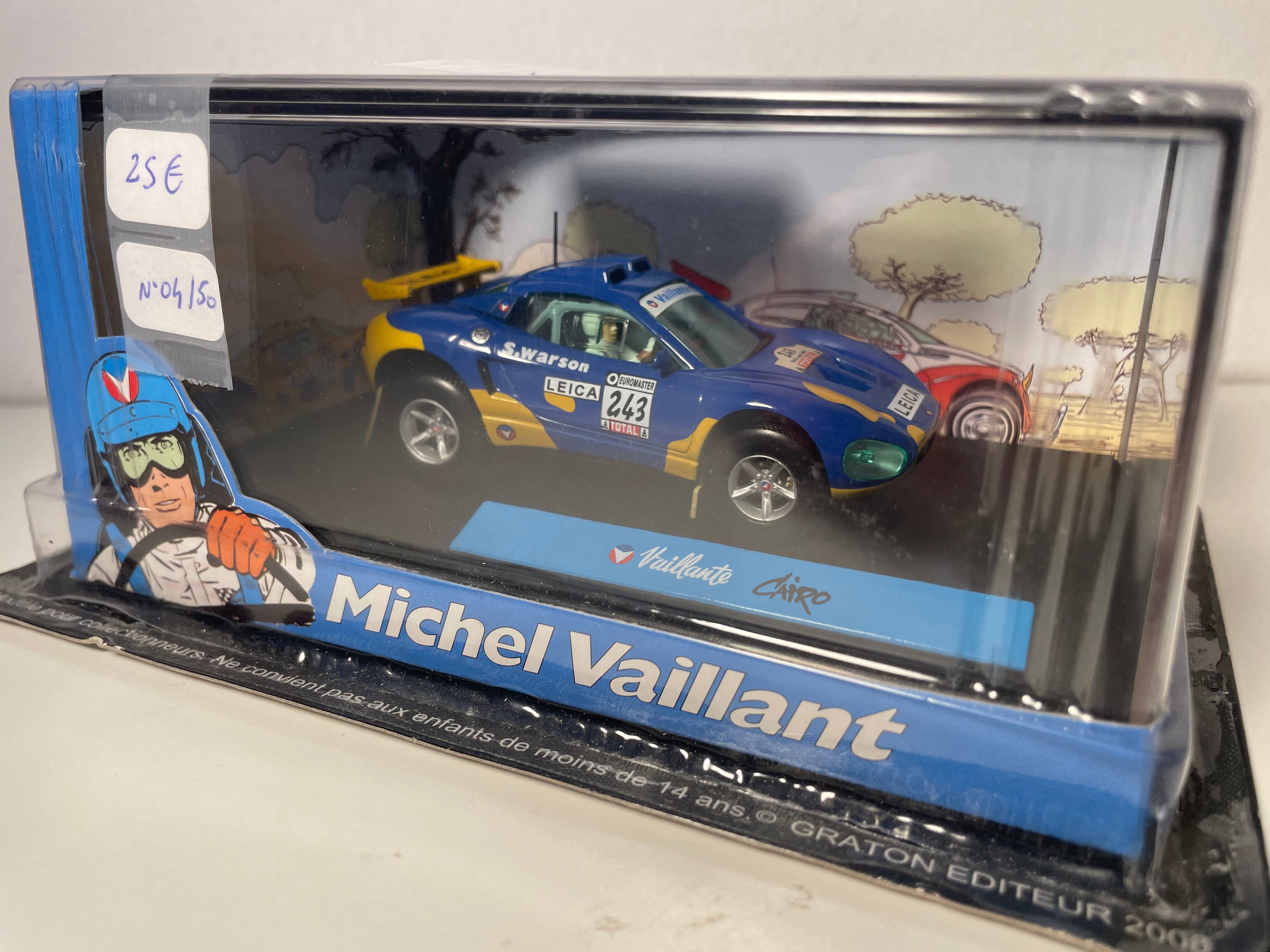 Dunkelbläiwe a giel Auto Nummer 243 Vaillante Cairo (Album Cairo) - Michel Vaillant Comic