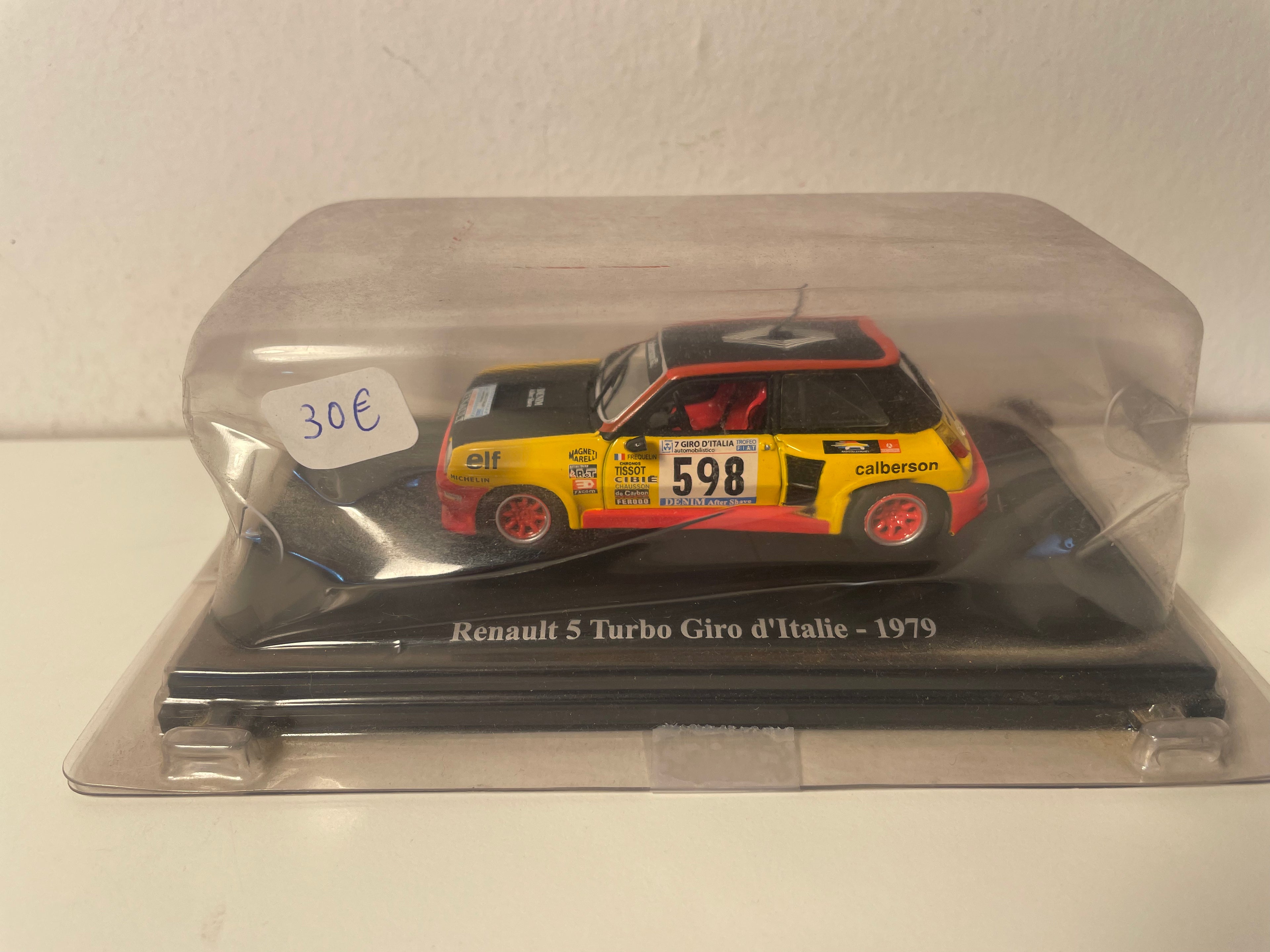 Renault 5 Turbo jaune, noire et rouge numéro 598 - Giro d'Italie de 1979 (blister)