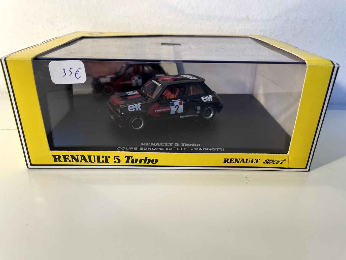 Renault 5 Turbo czarna i czerwona numer 2 Puchar Europy 82 "ELF" (pudełko prostokątne) - Universal Hobbies