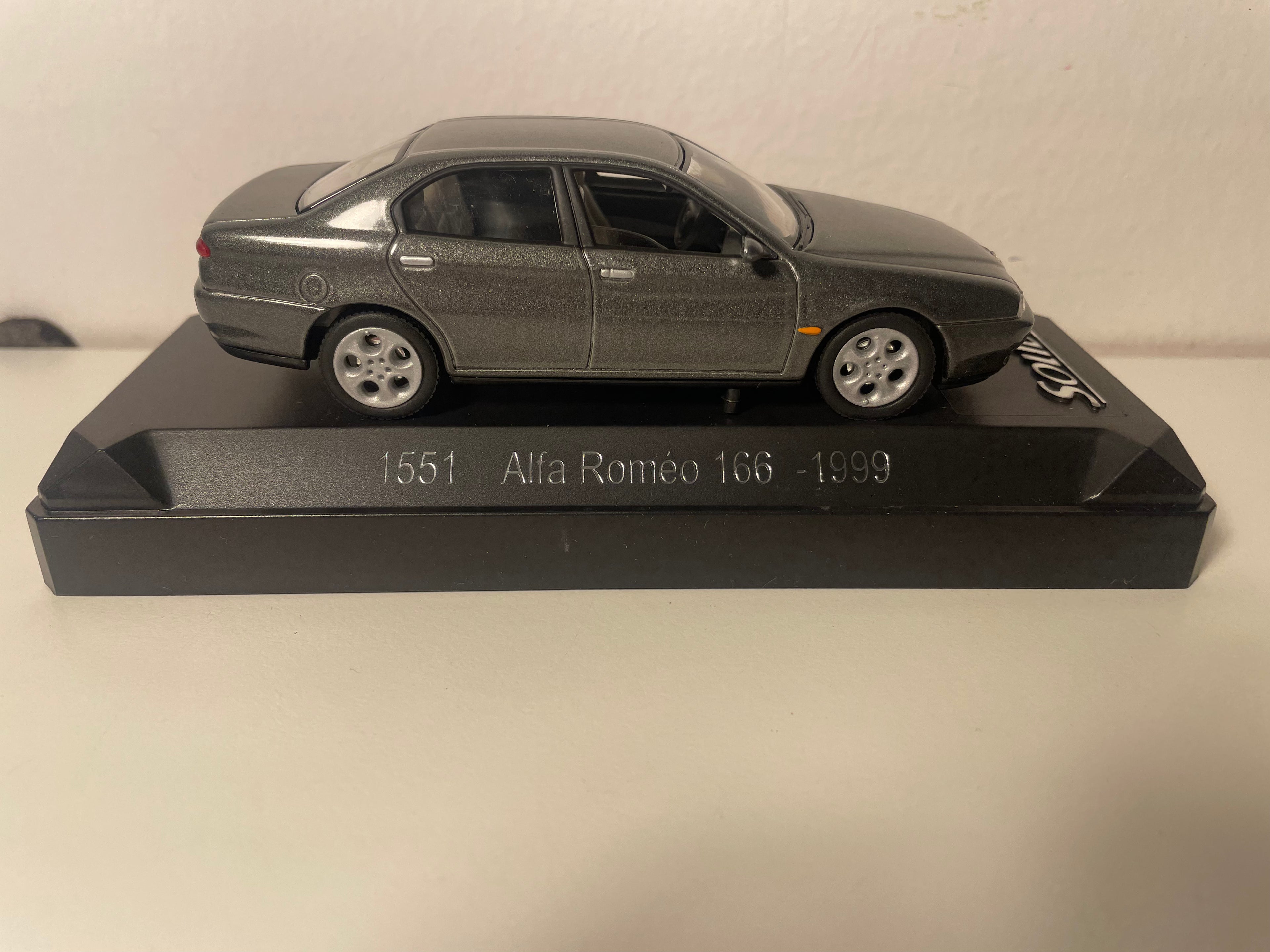 1999 Dark Grey Alfa Romeo 166 - Solido Reference 1551