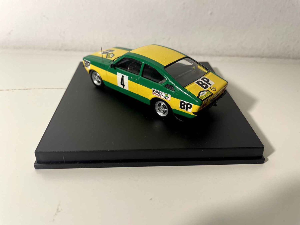 Opel Kadett GTE żółty i zielony numer 4 - 1. Mille Pistes z 1976 - TROFEU ref 2102