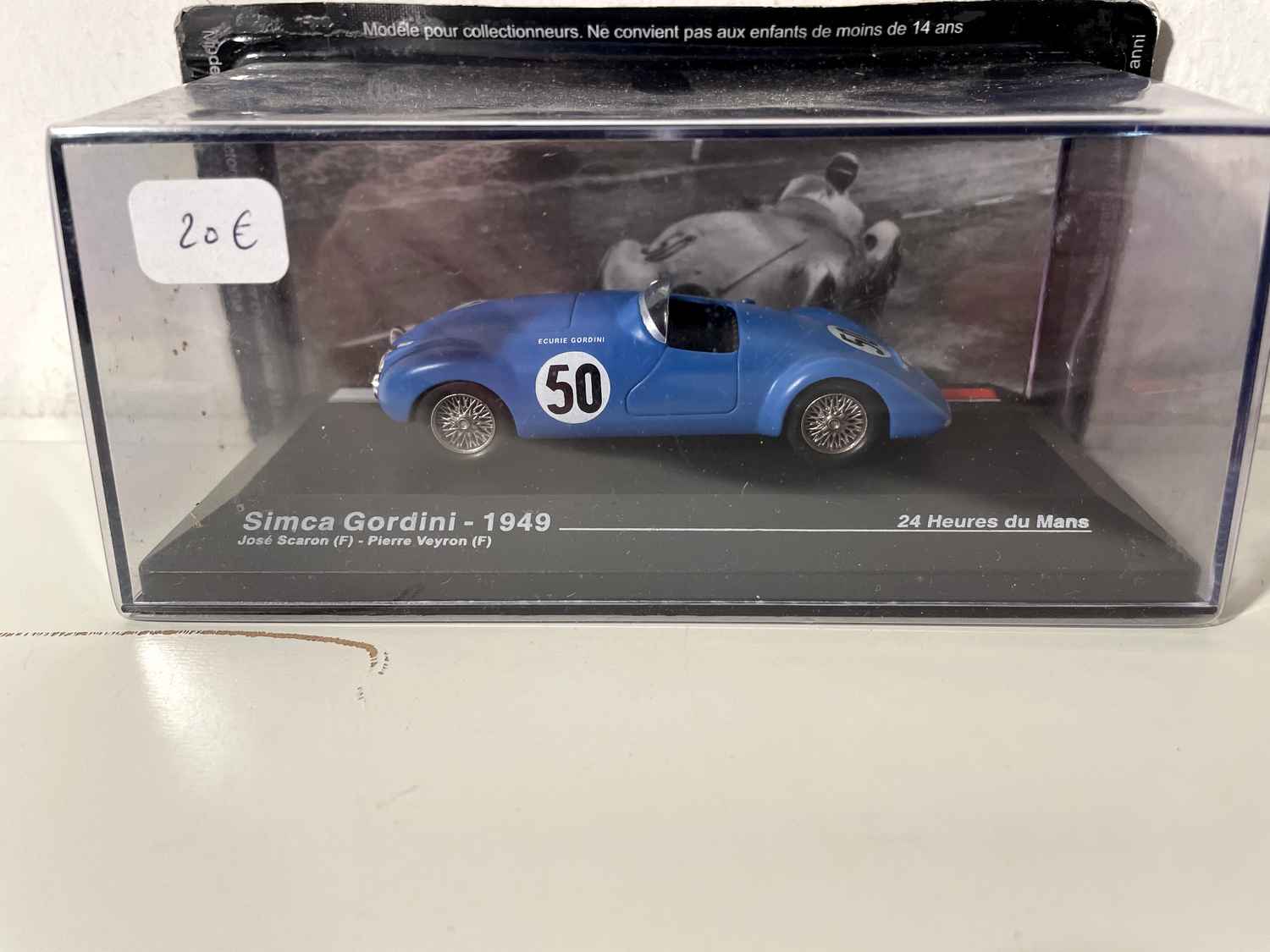 Simca Gordini niebieska numer 50 - 24 godziny Le Mans 1949