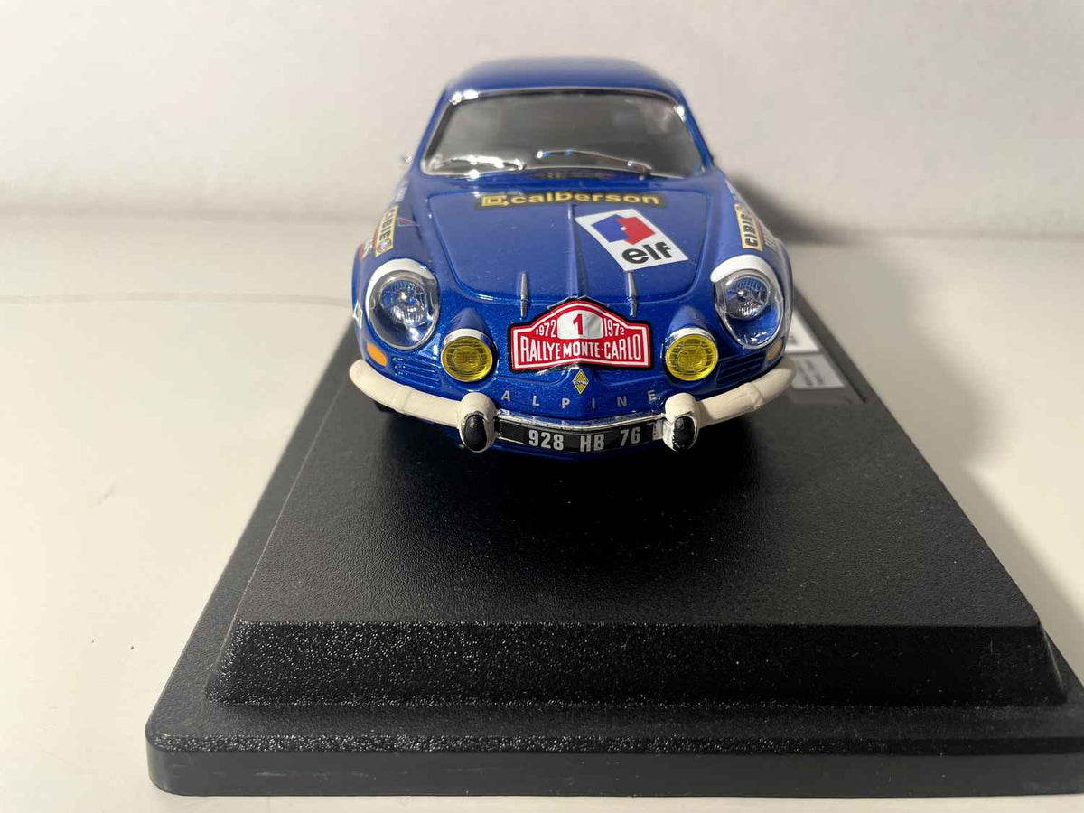 Renault Alpine A110 1600S bleue numéro 1 - rallye de Monté-Carlo de 1972 (ECHELLE 1/24ème) - BURAGO