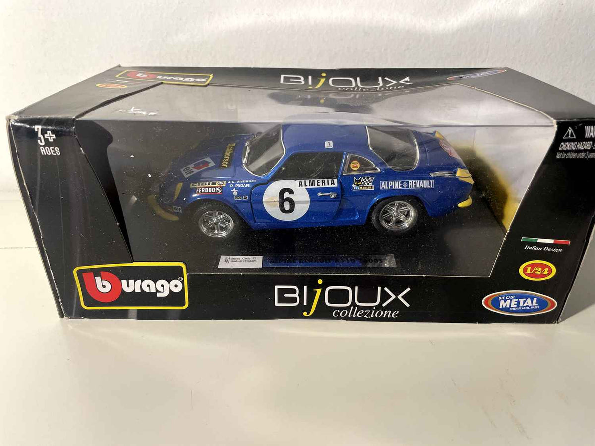 Renault Alpine A110 1600S niebieska numer 6 rajd Monte-Carlo z 1972 roku (SKALA: 1/24) - BURAGO