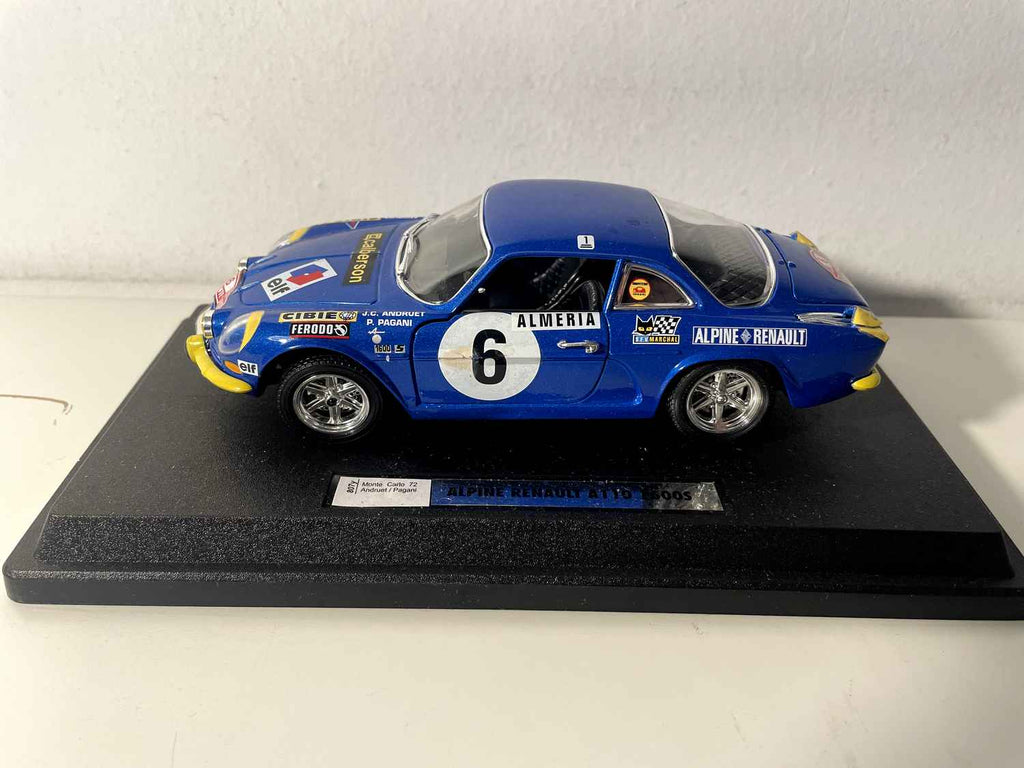 Renault Alpine A110 1600S niebieska numer 6 rajd Monte-Carlo z 1972 roku (SKALA: 1/24) - BURAGO