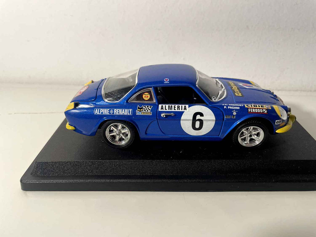 Renault Alpine A110 1600S niebieska numer 6 rajd Monte-Carlo z 1972 roku (SKALA: 1/24) - BURAGO