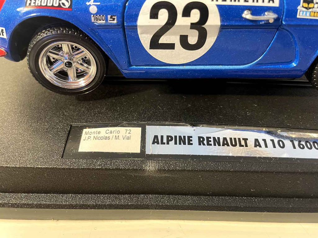Renault Alpine A110 1600S blue number 23 - 1972 Monte-Carlo Rally (SCALE 1/24) - BURAGO