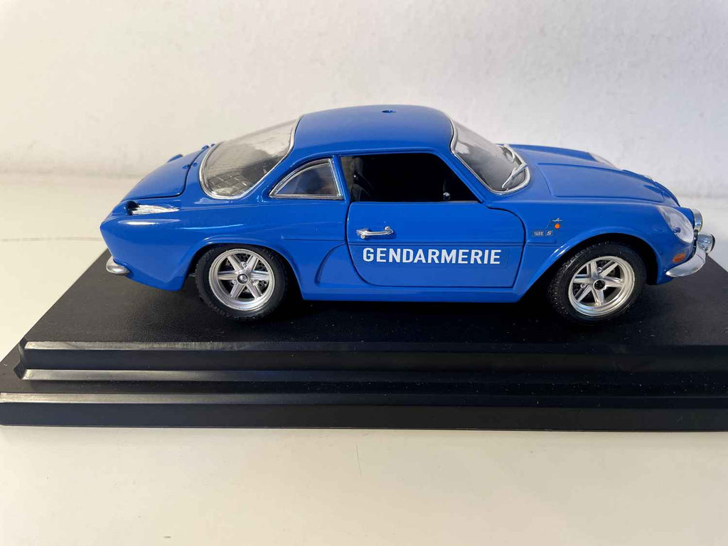 Renault Alpine A110 bleue de GENDARMERIE (ECHELLE 1/24ème) - BURAGO - IL MANQUE LE GYROPHARE