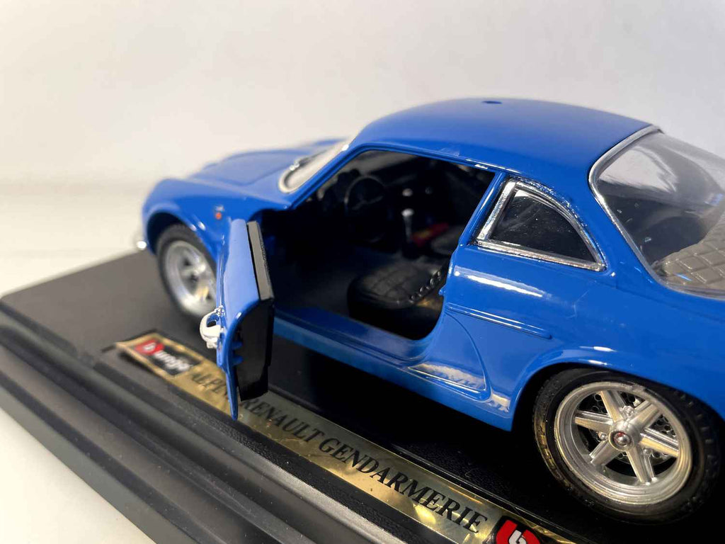Renault Alpine A110 bleue de GENDARMERIE (ECHELLE 1/24ème) - BURAGO - IL MANQUE LE GYROPHARE