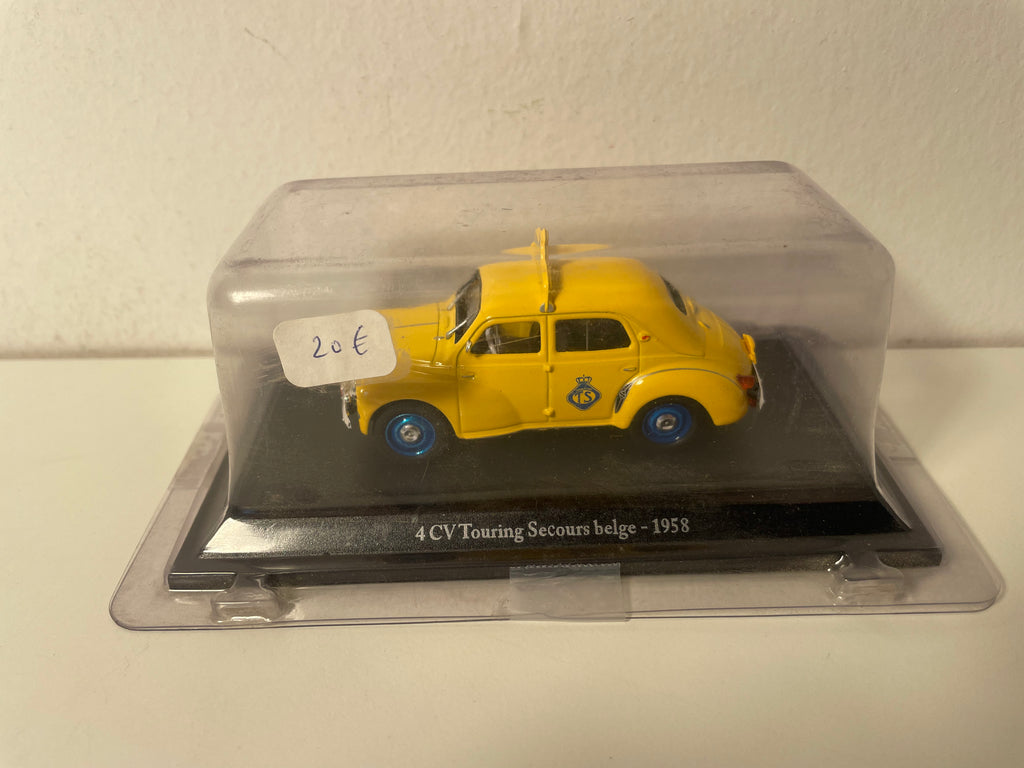 Renault 4 CV jaune Touring Secours Belge de 1958 (blister)