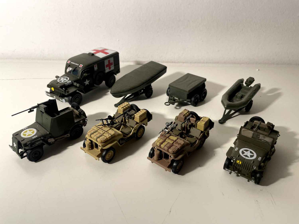 Pojazd militarny (zestaw 8 pojazdów (marki: Solido, Atlas i Eaglemoss)