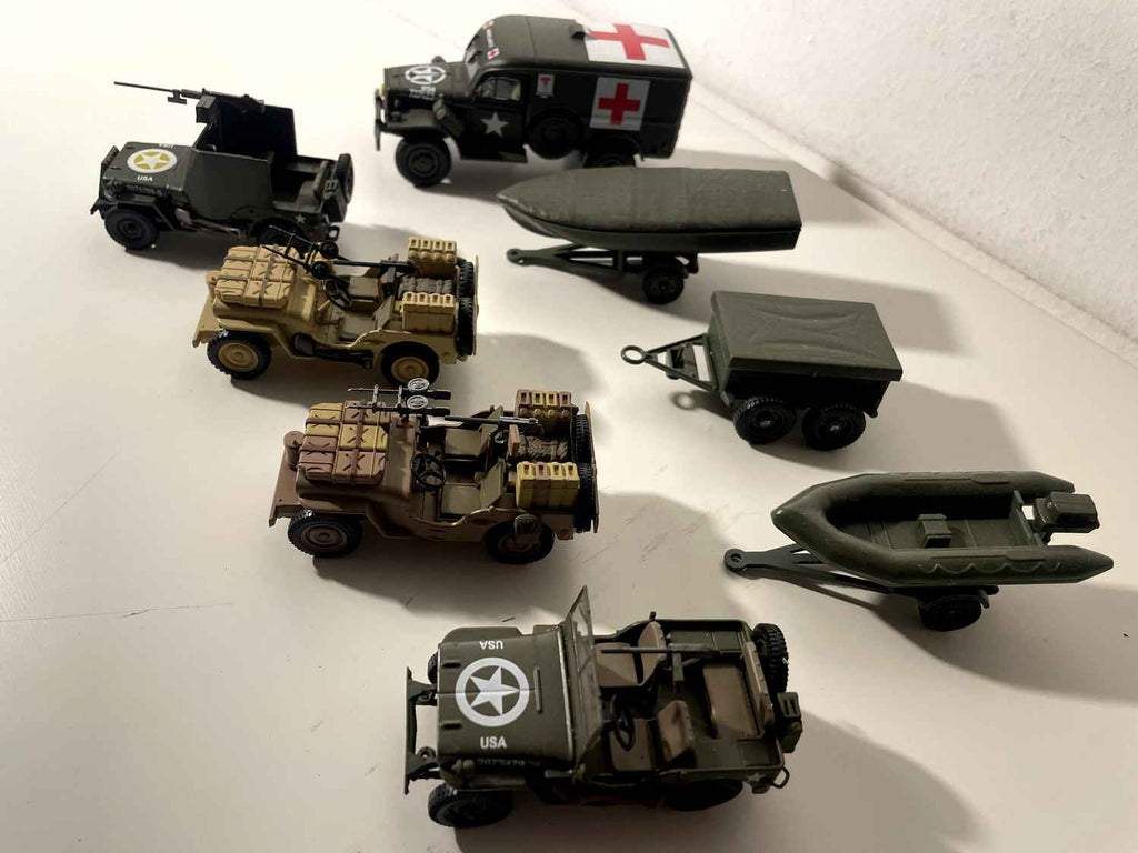 Pojazd militarny (zestaw 8 pojazdów (marki: Solido, Atlas i Eaglemoss)