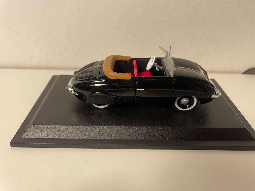 Renault 4 CV cabriolet Vutotal Labourdette noire de 1950 (blister)