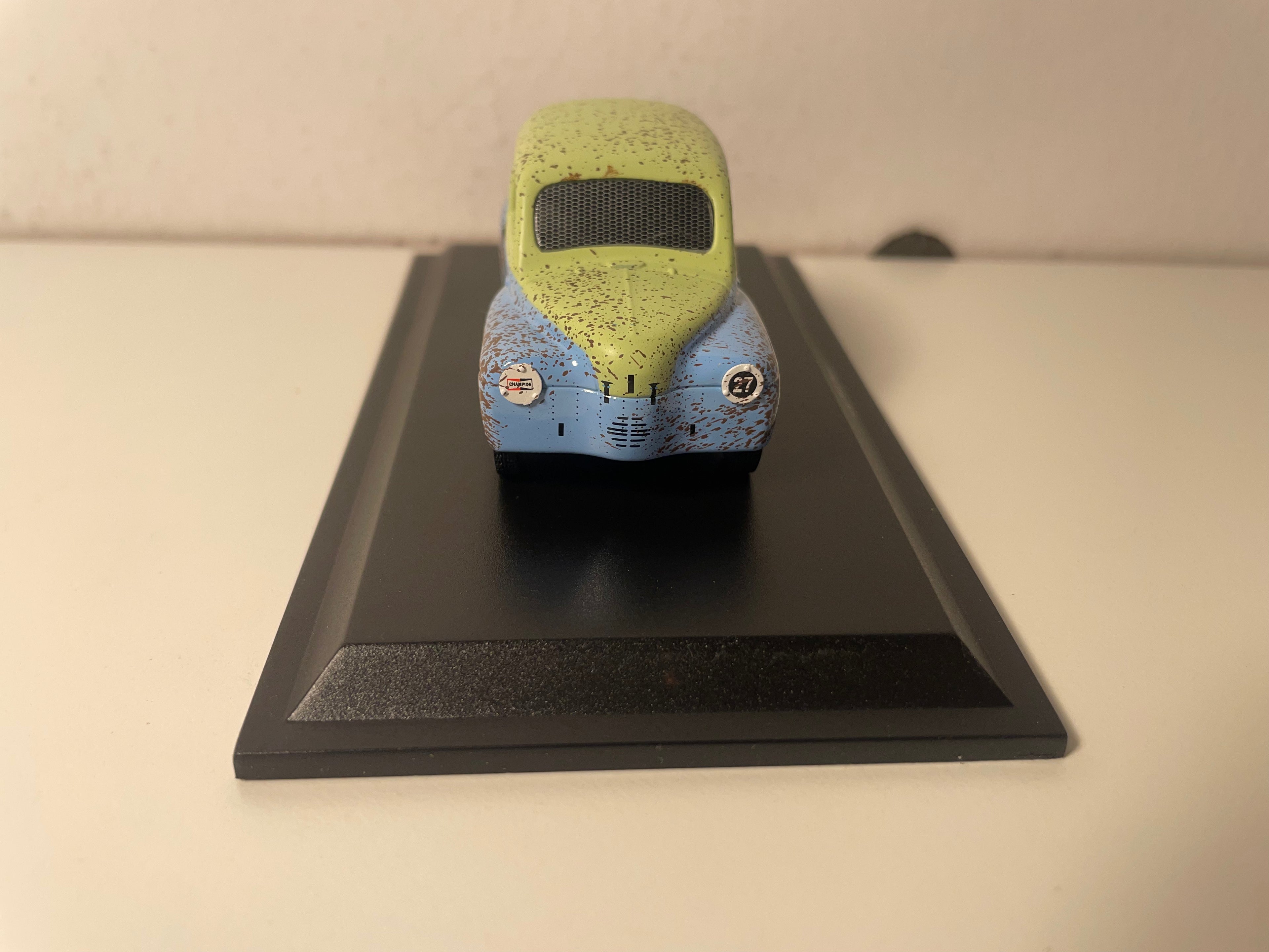 Renault 4 CV Cross blue and green spotted number 27 (blister)