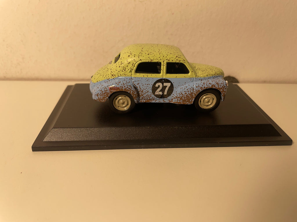 Renault 4 CV Cross bleue et verte tachetée numéro 27 (blister)