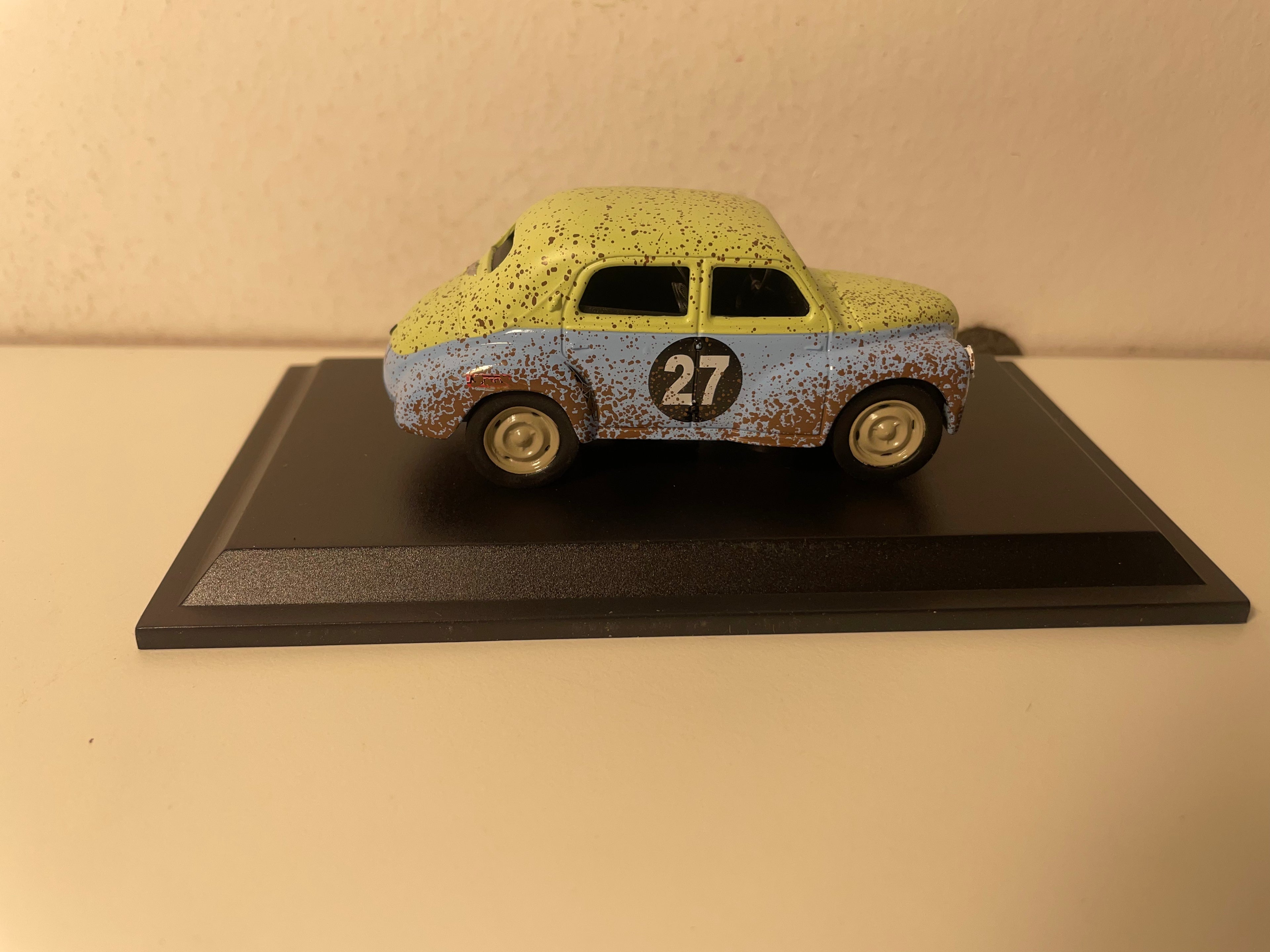 Renault 4 CV Cross blue and green spotted number 27 (blister)