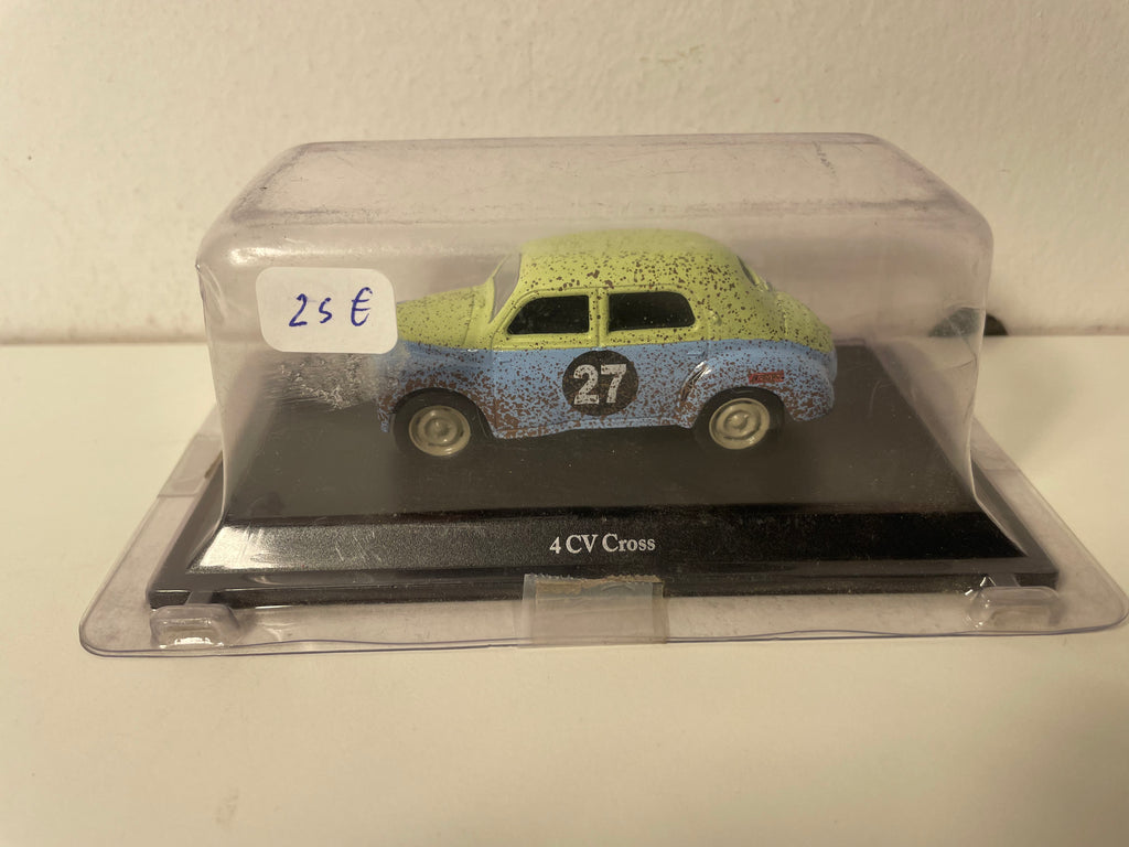 Renault 4 CV Cross bleue et verte tachetée numéro 27 (blister)