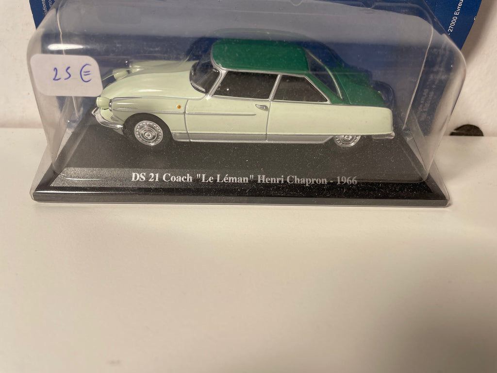 Citroën DS 21 Coach Le Léman Henri Chapron verte pâle et toit vert de 1966 (sous blister)