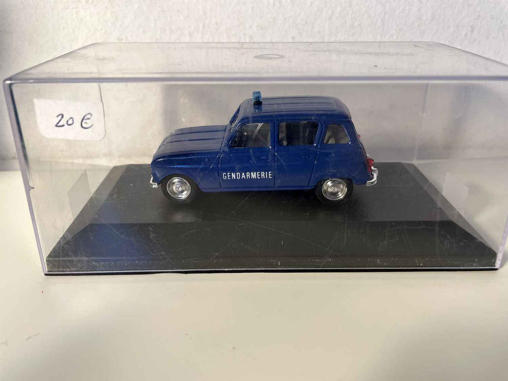 Renault 4L GENDARMERÍA azul (caja plexi)