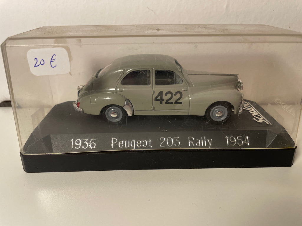 Peugeot 203 rallye grise foncée numéro 422 de 1954 - rallye de Monté-Carlo - Solido référence 1936