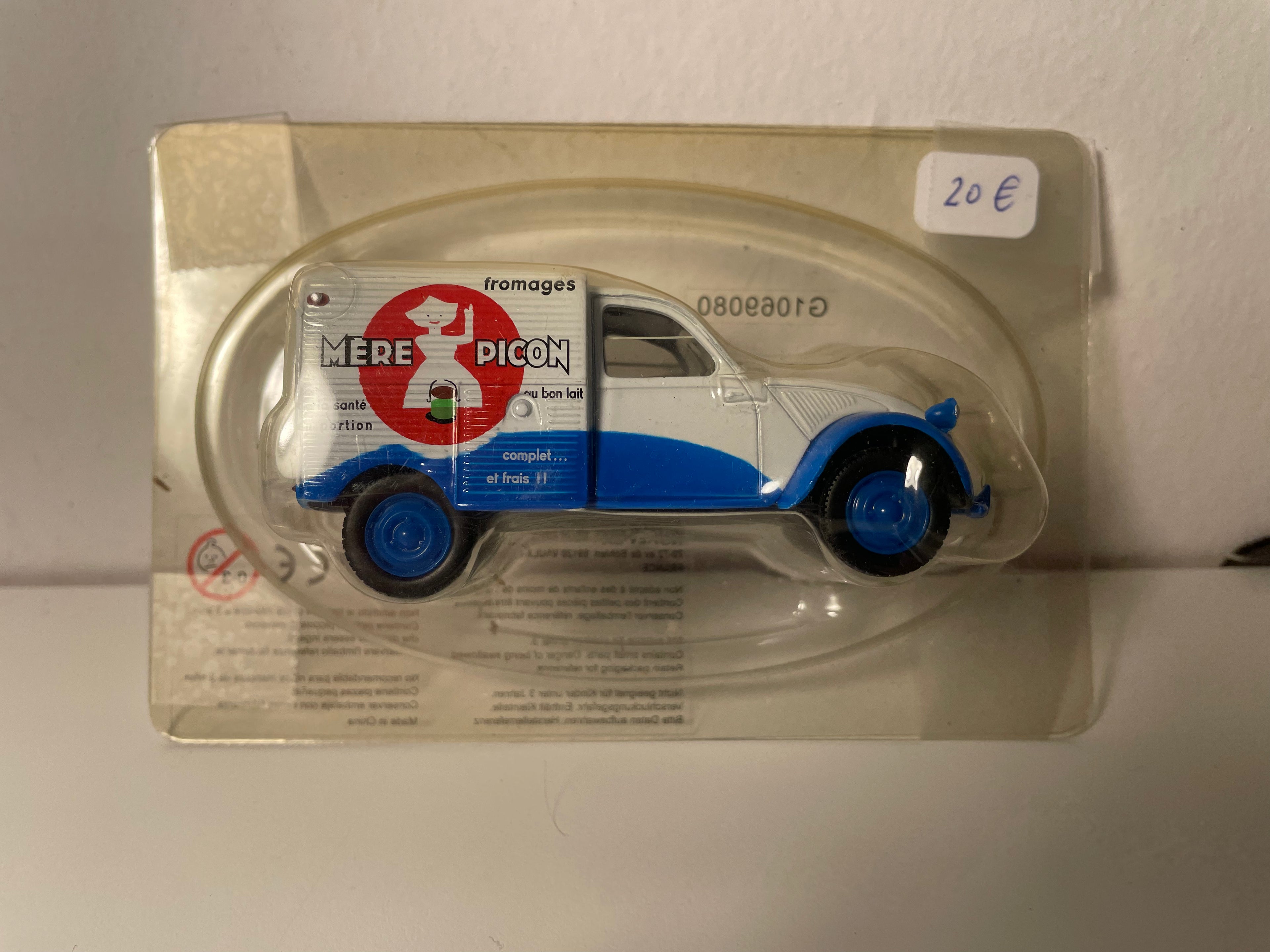 Citroën 2 CV AZU weiß und blau (MERE PICON Käse) - Norev (unter Blister)