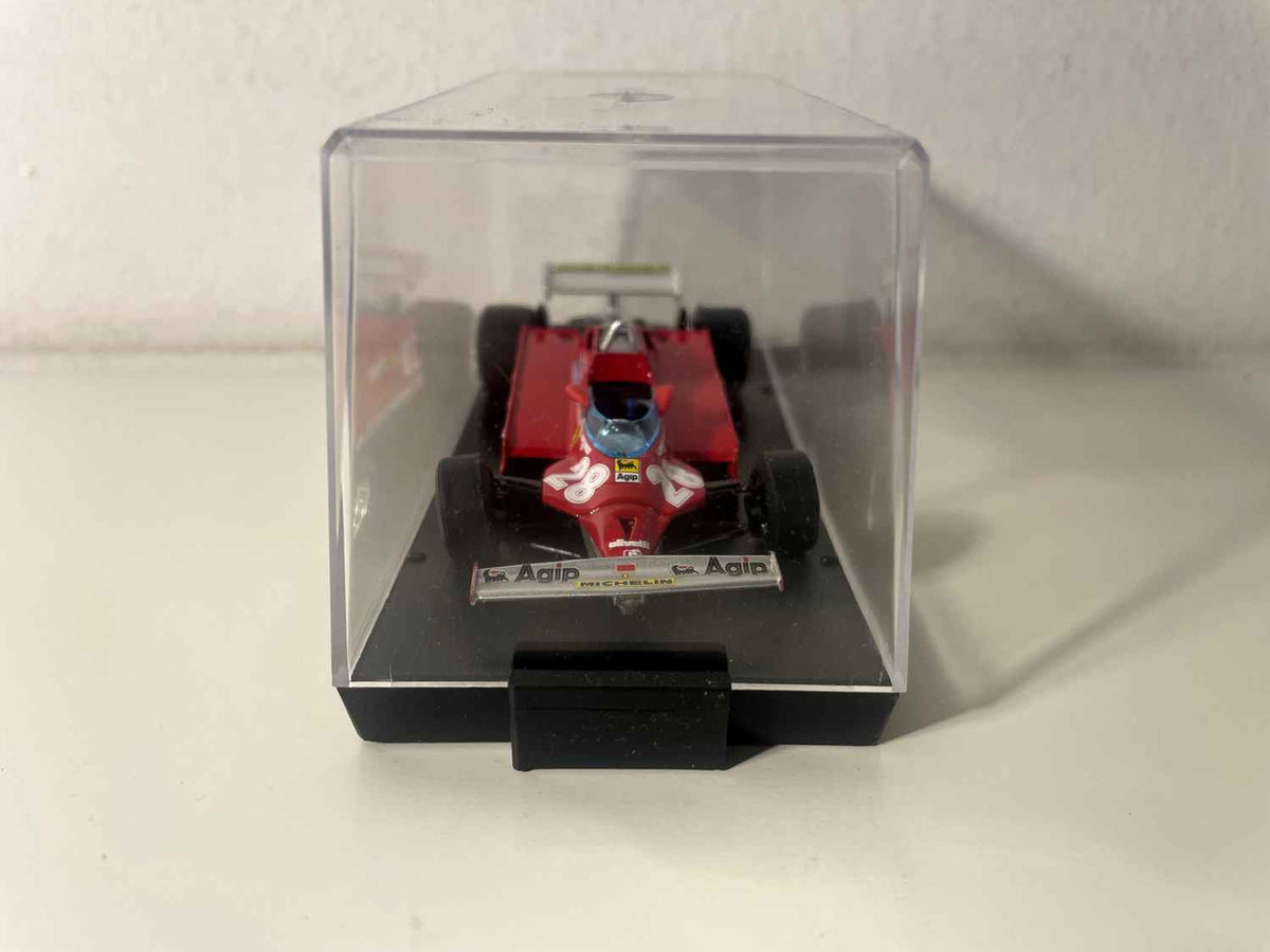 Ferrari 126CK Turbo rouge numéro 28 (Formule 1) - grand prix d'Italie de 1981 - BRUMM référence V5420 (boite plexi + boite en carton bleue)