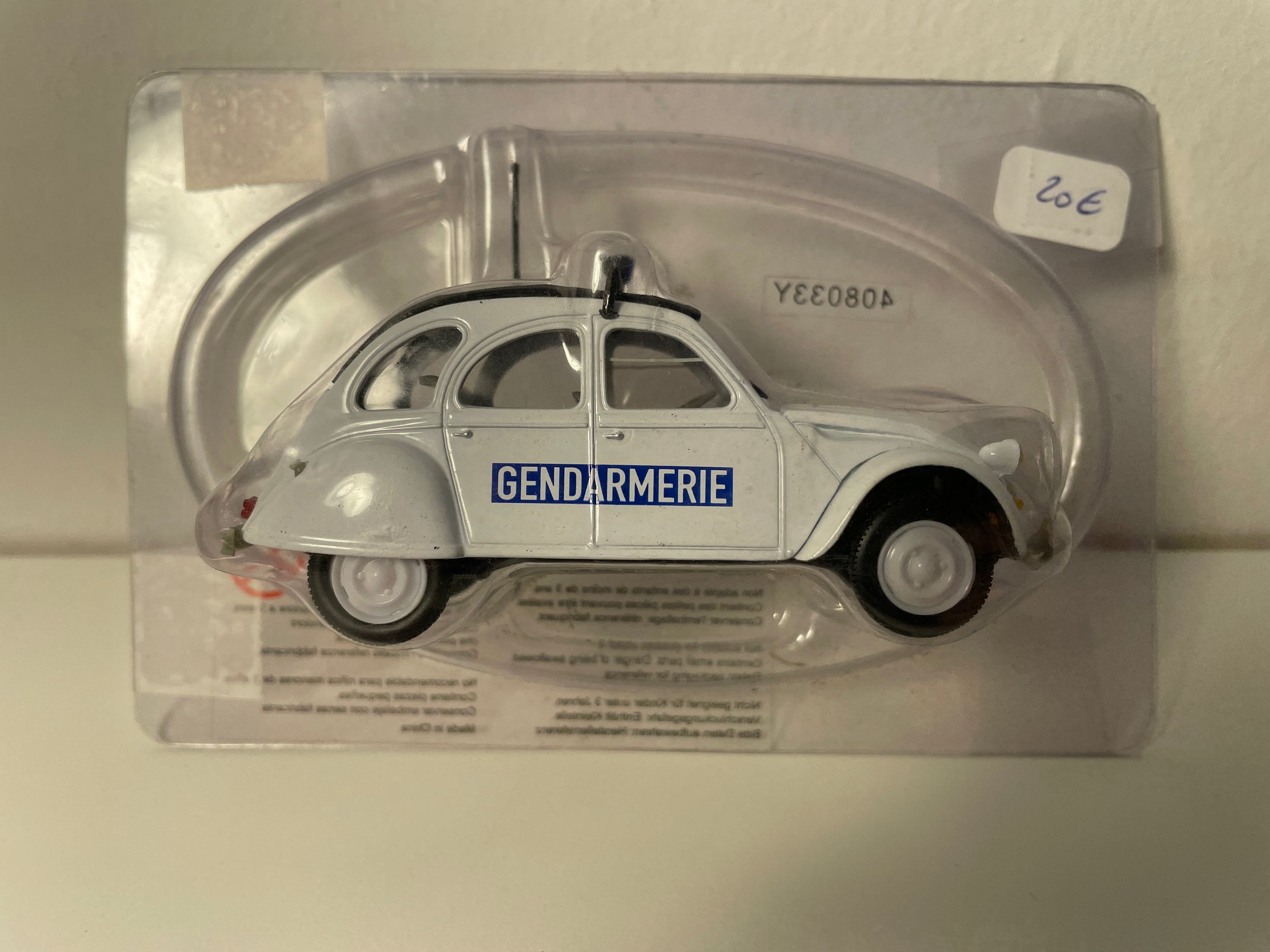 Citroën 2 CV 6 bianca GENDARMERIE - Norev (in blister)