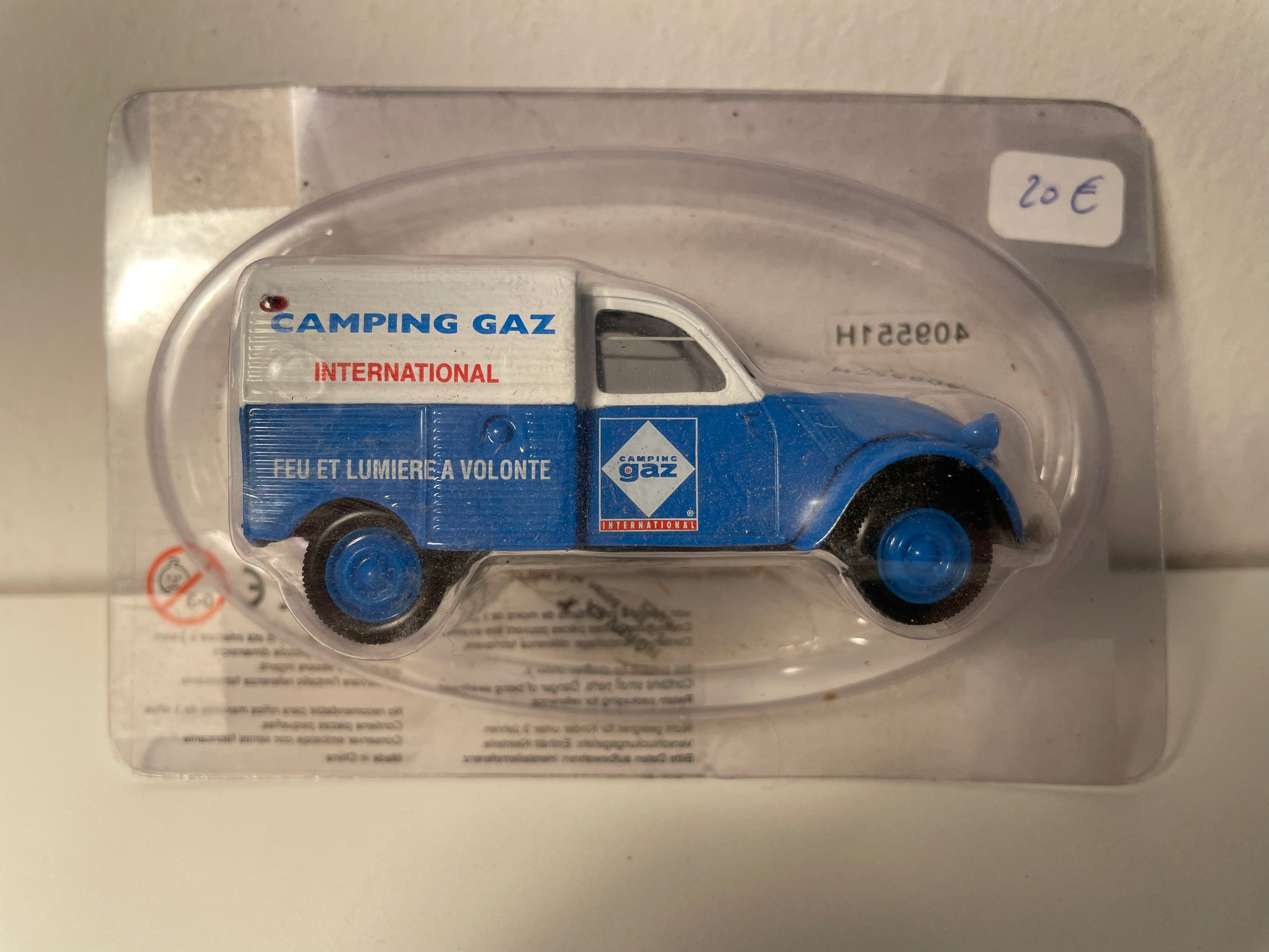 Citroën 2 CV AZU blau und weiß CAMPING GAZ INTERNATIONAL - Norev (unter Blister)