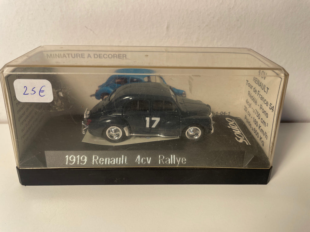 Renault 4 CV RALLYE ciemnozielona numer 17 - Solido referencja 1919 (pudełko plexi)