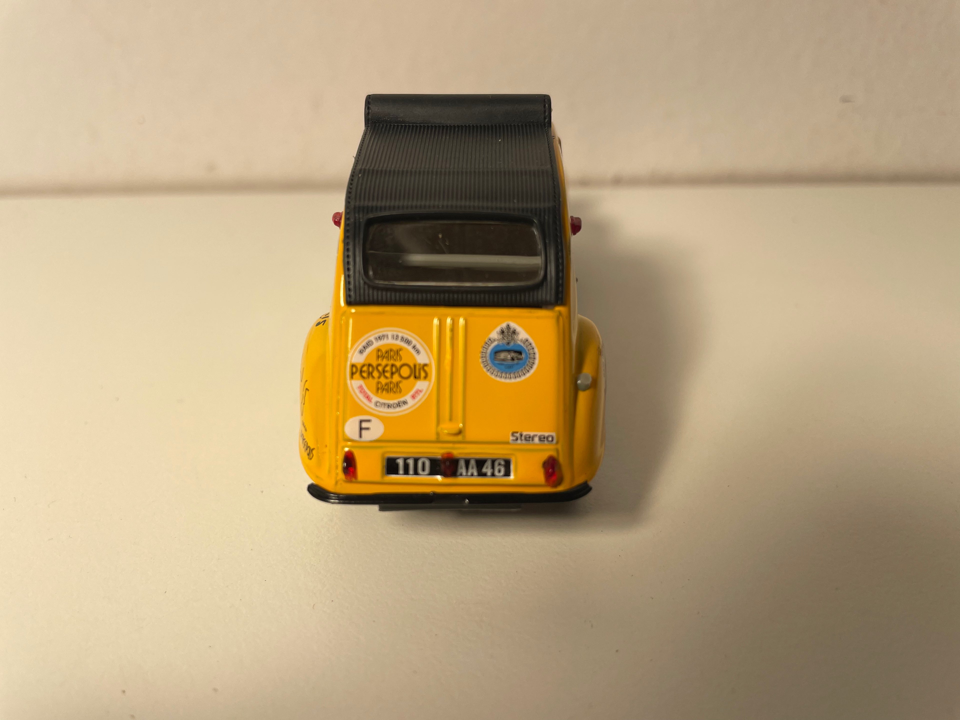 Citroën 2 CV AZLP Gelb 24 Stunden von Argenton Sur Creuse - Le Péchereau 1972 - Norev (im Blister)