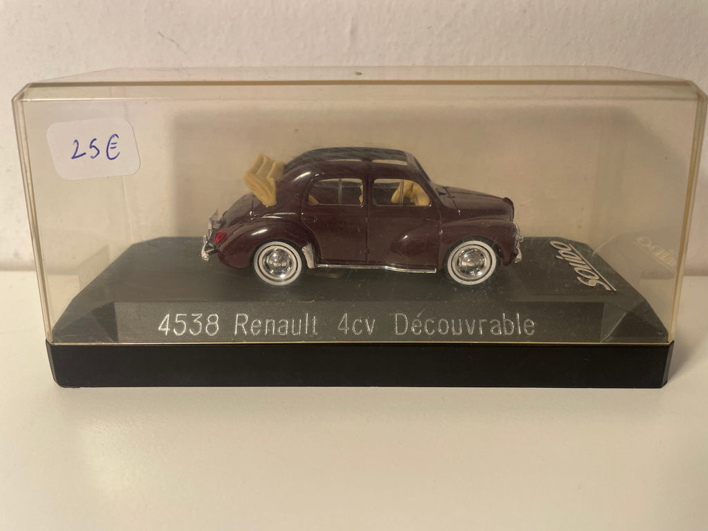 Renault 4 CV odkryty bordowy - Solido numer 4538 (opakowanie plexi)