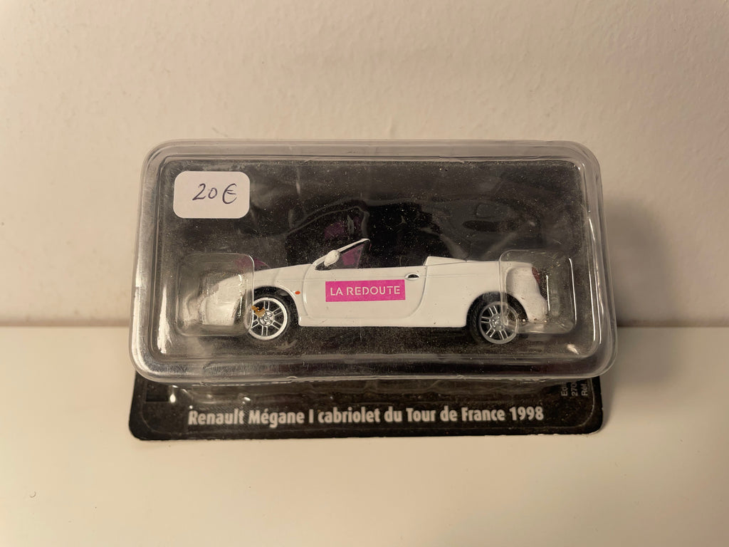 Renault Mégane 1 descapotable blanco "La Redoute" del Tour de Francia de 1998