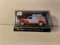 Peugeot 203 niebieska i pomarańczowa z klejem Dissoplast z Tour de France 1954