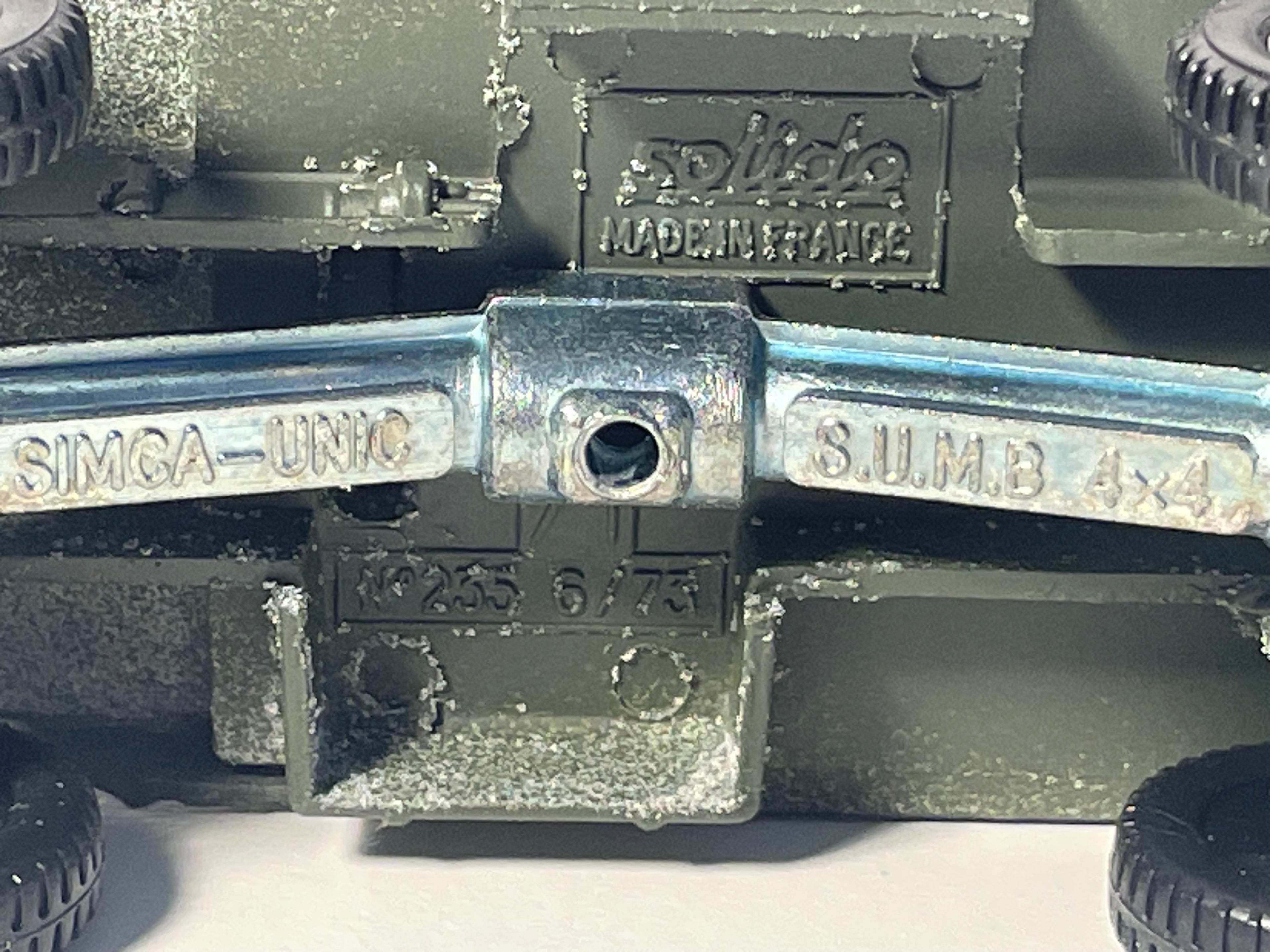 Camionete Militar Simca-Unic S.U.M.B. 4x4 - Solido (fabricação francesa) - caixa N°eb0874