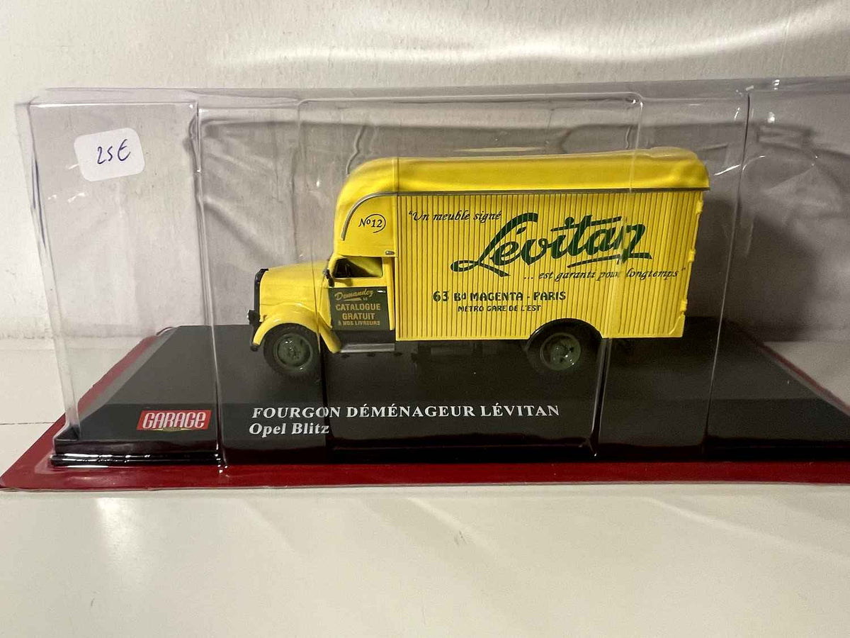 Camión Opel Blitz furgón amarillo Mudancero Lévitan - Colección Garage Moderna