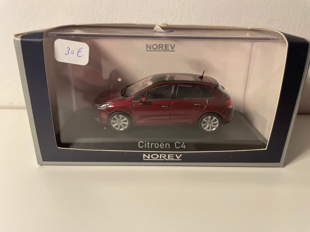 Citroën C4 rouge foncé (rouge Babylone) de 2015 - NOREV référence 155444