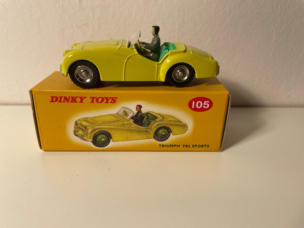 Triumph TR2 Sports jaune Dinky-Toys (éditions Atlas) - N°105