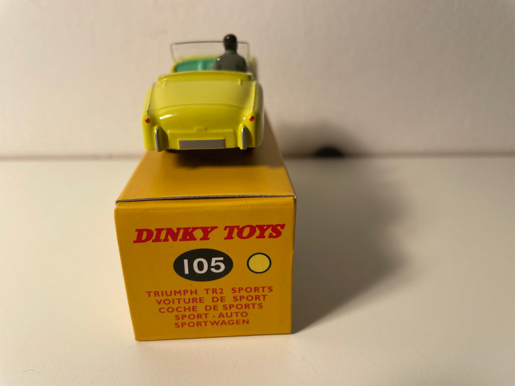 Triumph TR2 Sports jaune Dinky-Toys (éditions Atlas) - N°105