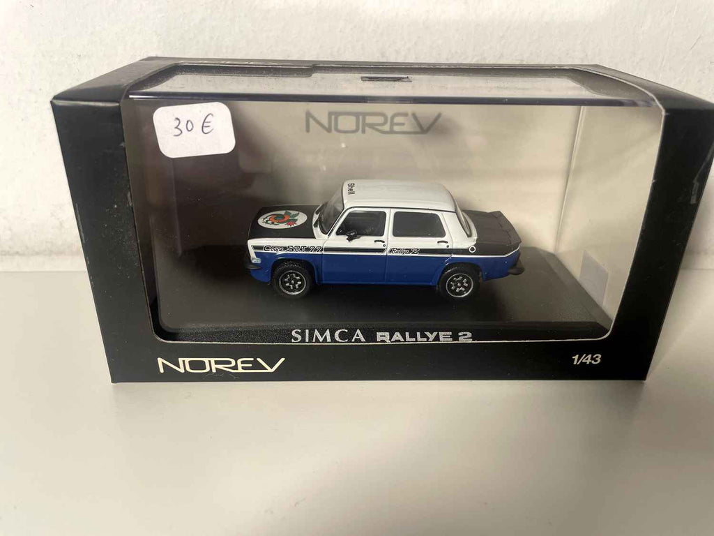 Simca 1000 Rallye 2 azul, branco e preto (NOREV)