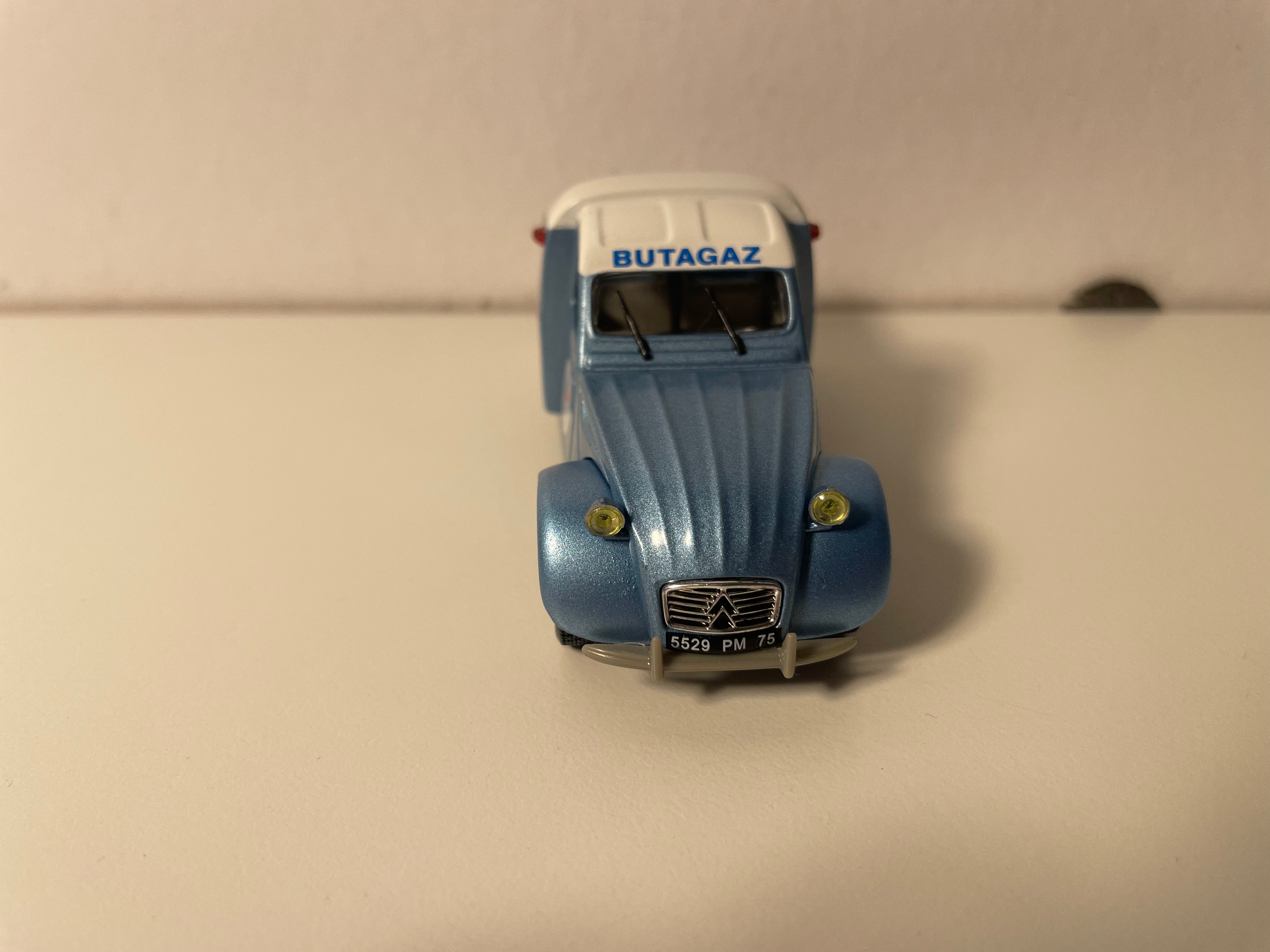 Citroën 2 CV pick-up blau BUTAGAZ (mit Gasflaschen) - Norev (im Blister)