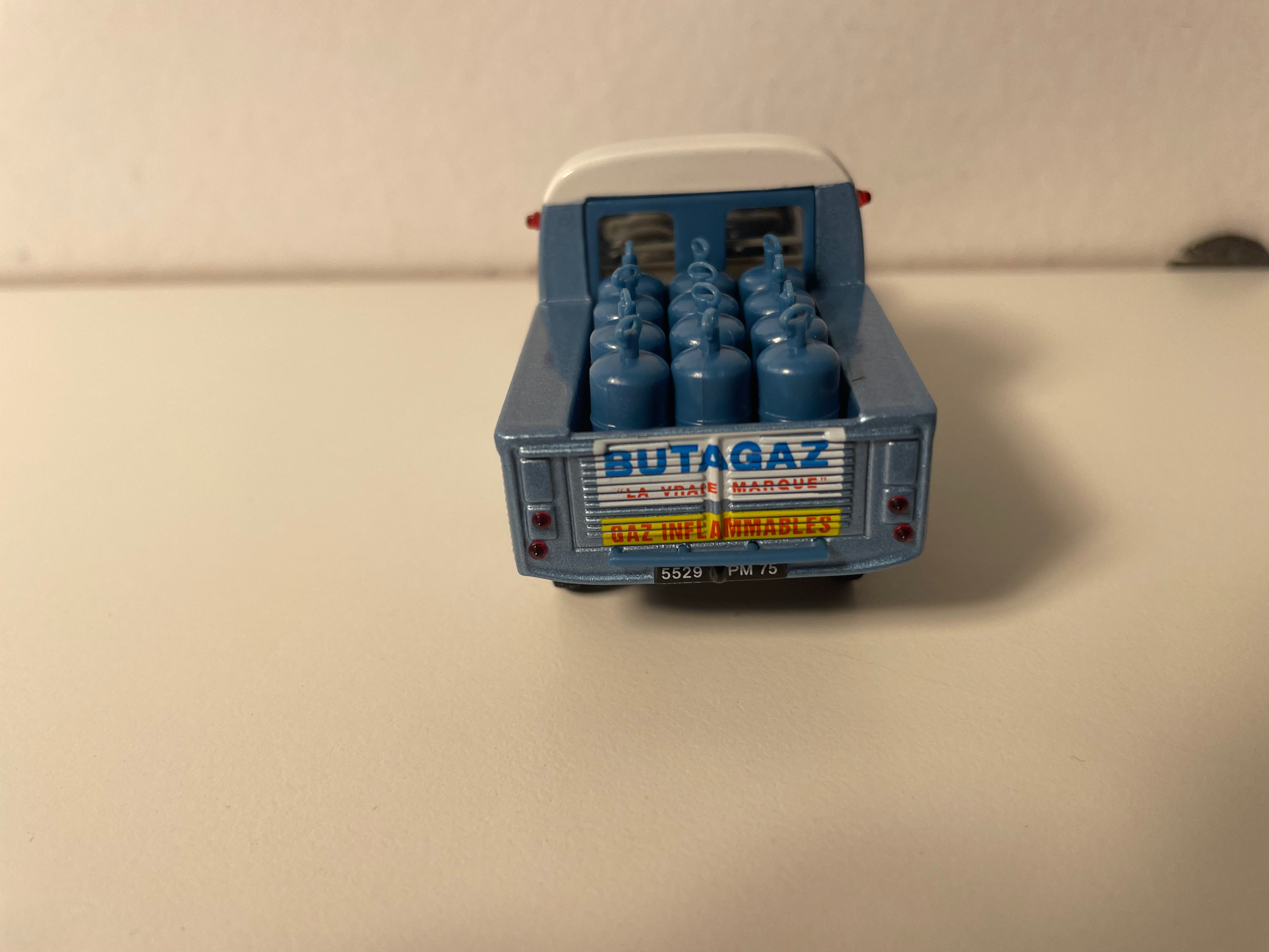 Citroën 2 CV pick-up blau BUTAGAZ (mit Gasflaschen) - Norev (im Blister)