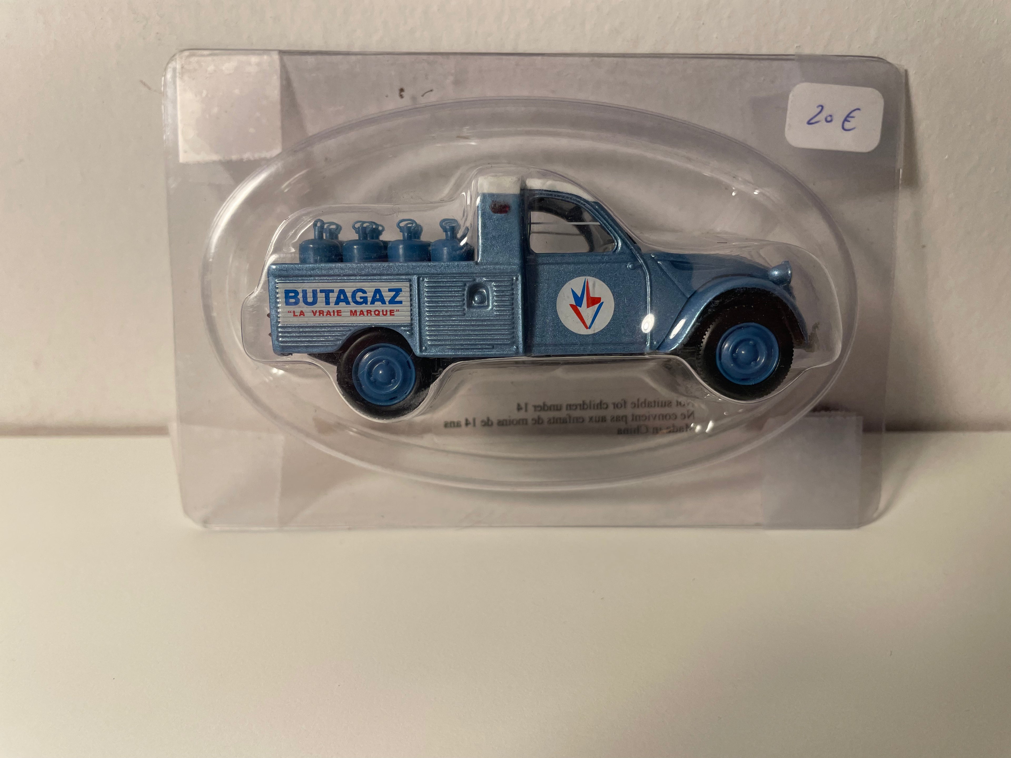 Citroën 2 CV pick-up blau BUTAGAZ (mit Gasflaschen) - Norev (im Blister)