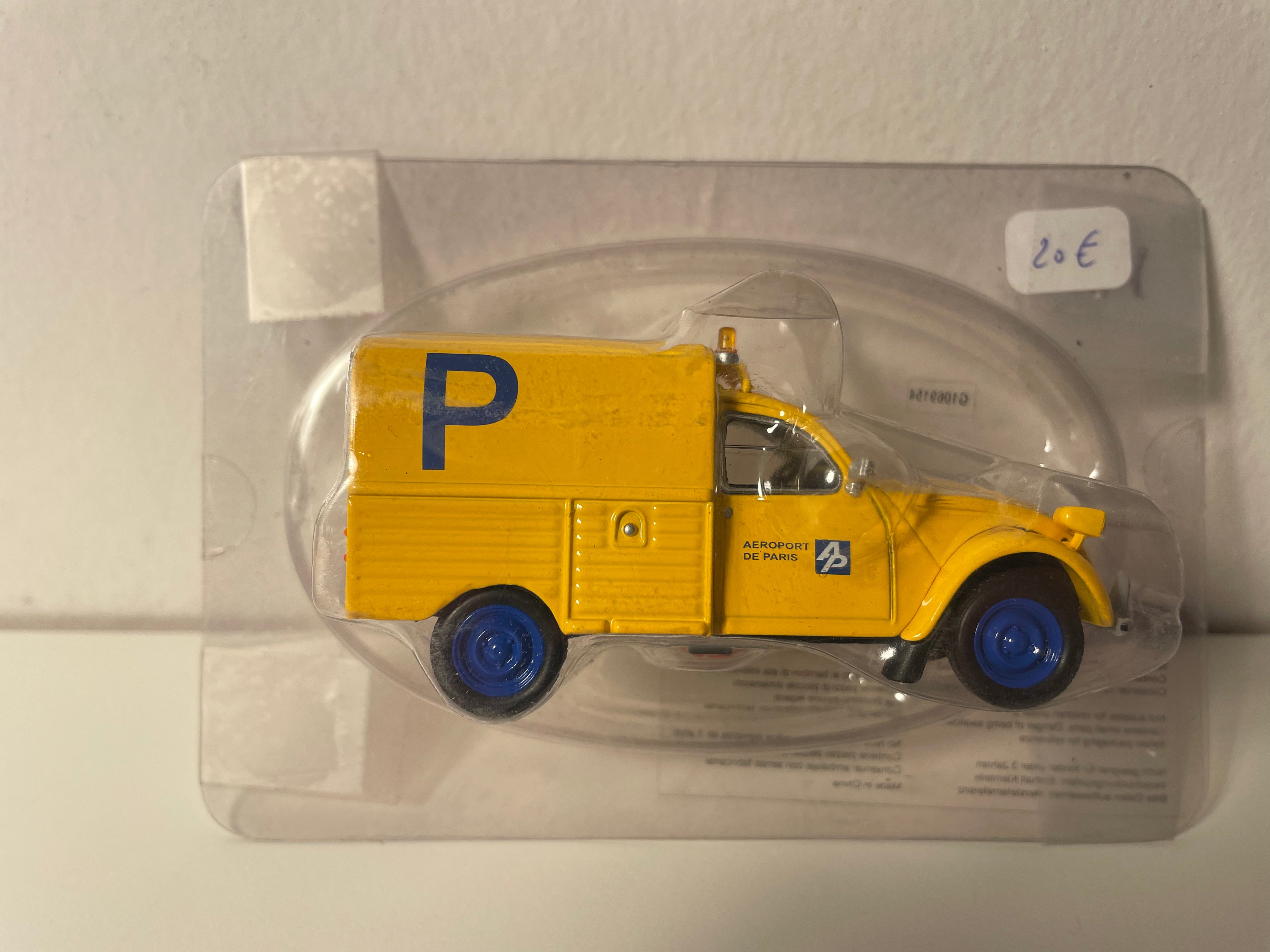 Citroën 2 CV Fourgonnette gialla Aeroporto di Parigi - Eligor (in blister)