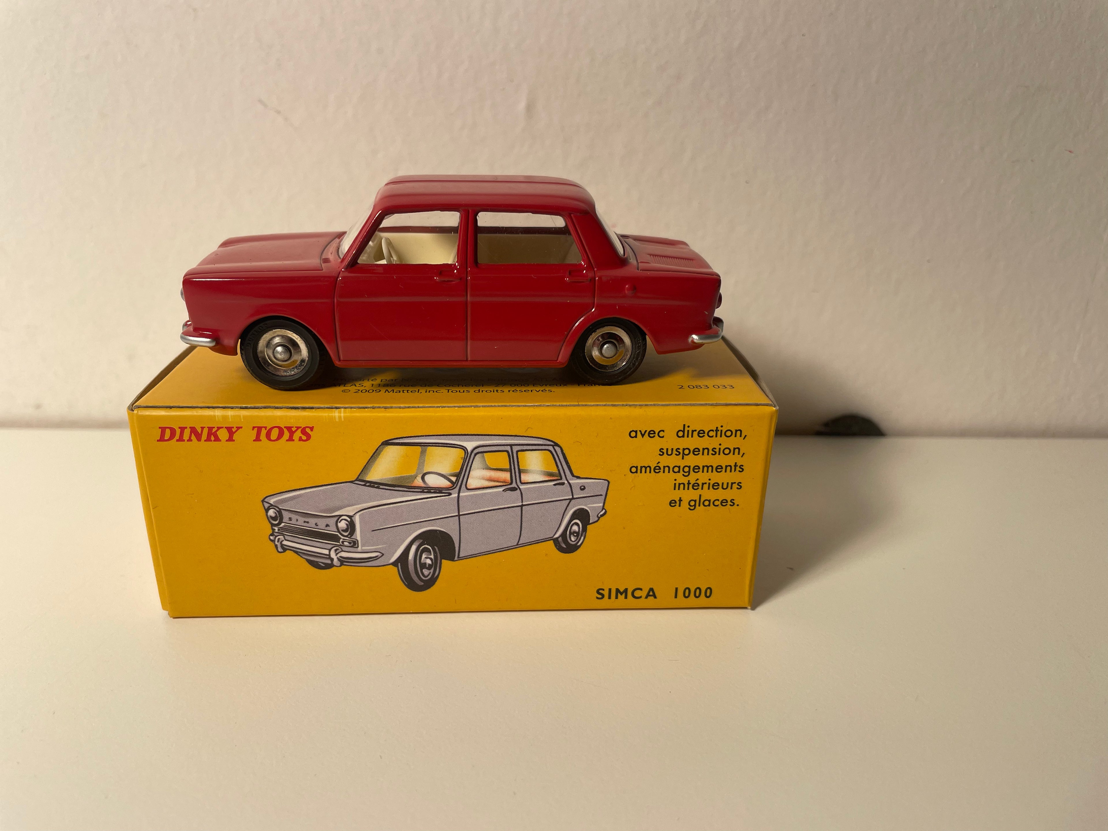 Simca 1000 rouge foncée Dinky-Toys (éditions Atlas) - N°519