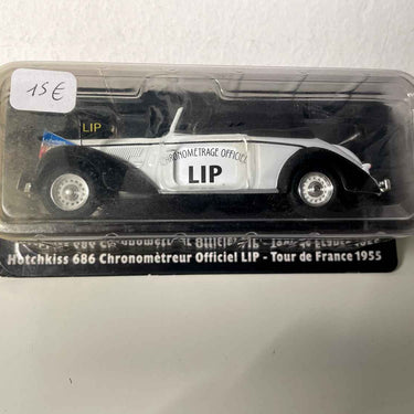 Hotchkiss 686 blanche et noire "Chronométreur officiel LIP" Tour de France 1955