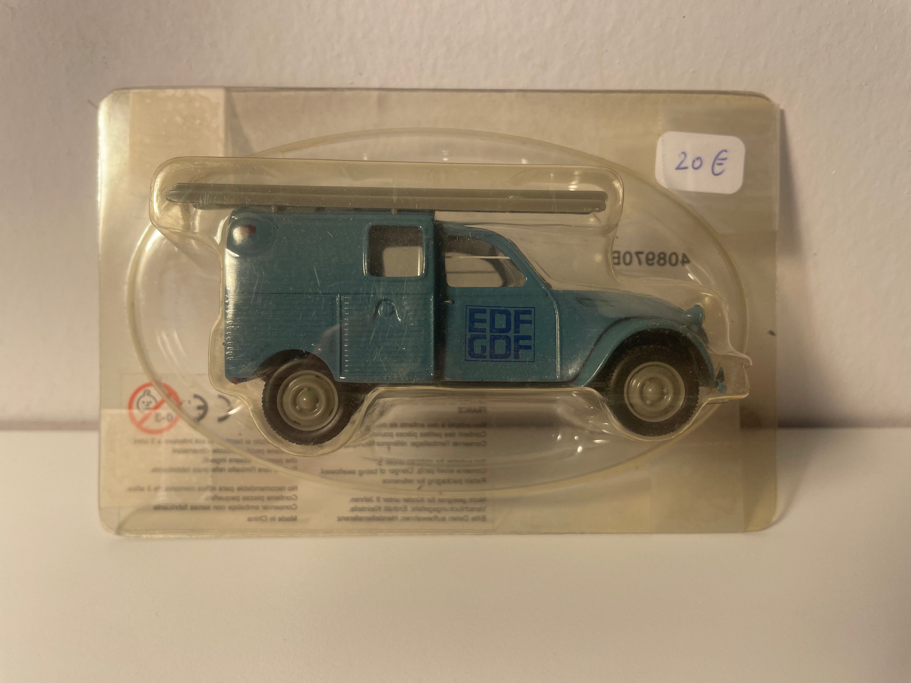 Citroën 2 CV AZU Blaue Fourgonnette EDF - GDF - Norev (unter Blister)