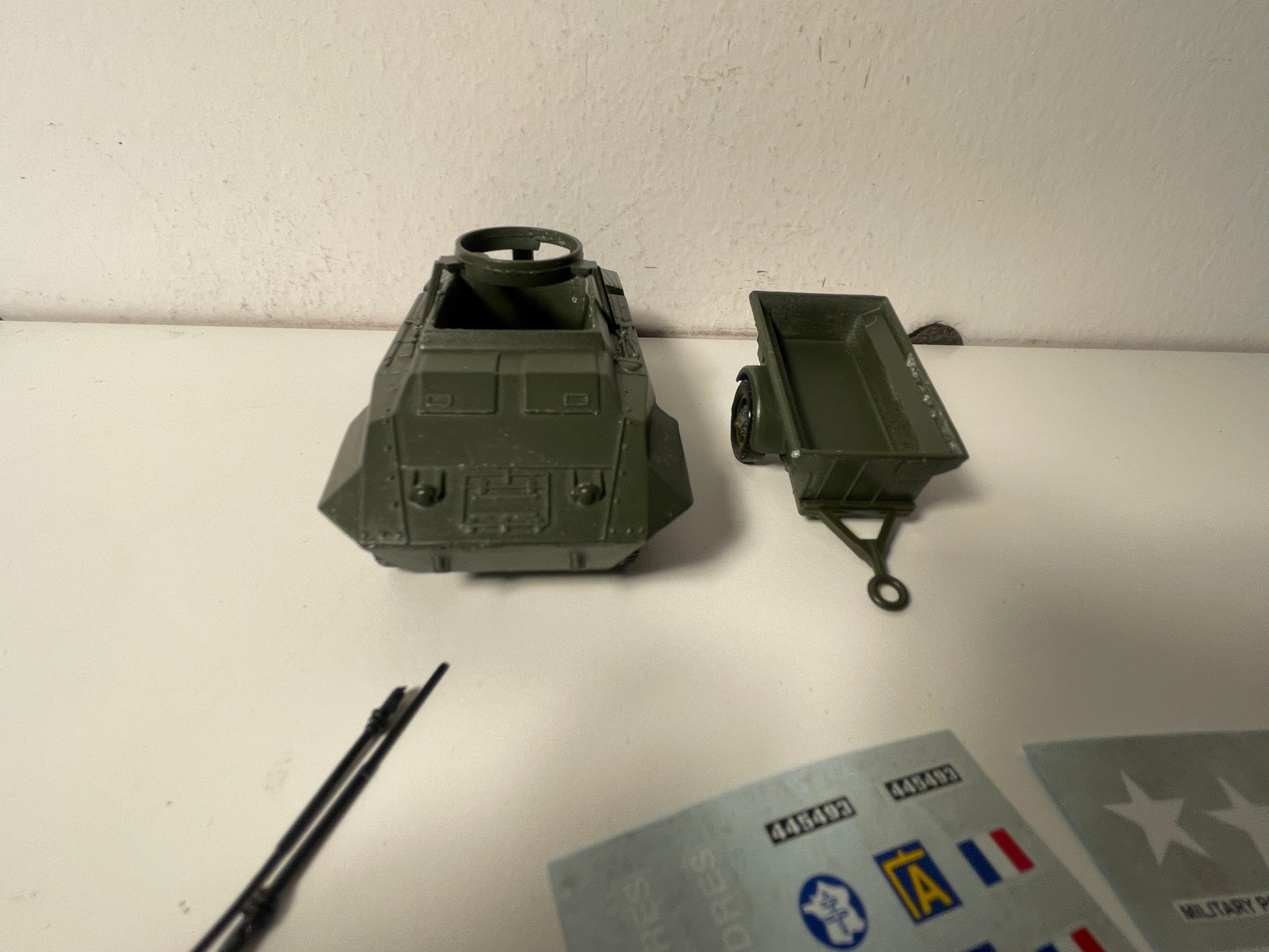 Véhicule militaire Combat car M-20 et sa remorque - solido (fabrication française) - boite N°DF9302