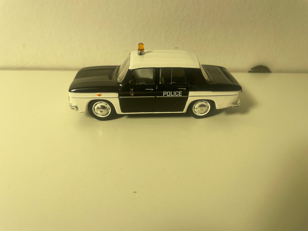 Zwart-witte Renault 8 POLITIE