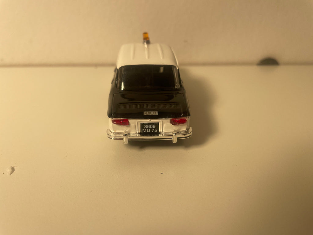 Zwart-witte Renault 8 POLITIE